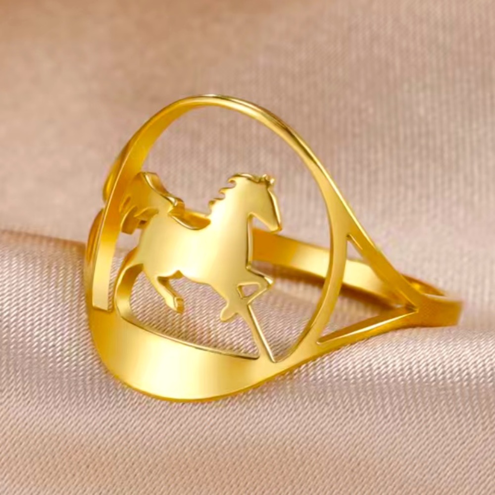Gold Horse Ring
